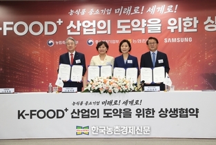 삼성-농협-정부 'K-FOOD 맞손'...농식품 전후방산업 기대감 커!